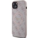 Guess GUHMP14SG4GFRP iPhone 14 / 15 / 13 6.1" różowy/pink hardcase 4G Collection Leather Metal Logo MagSafe