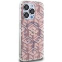 Guess GUHMP15XHGCUSTGP iPhone 15 Pro Max 6.7" różowy/pink hardcase IML GCube MagSafe