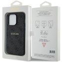 Guess GUHMP15LG4GFRK iPhone 15 Pro 6.1" czarny/black hardcase 4G Collection Leather Metal Logo MagSafe