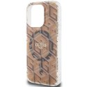 Guess GUHMP15LHGCUSTGW iPhone 15 Pro 6.1" brązowy/brown hardcase IML GCube MagSafe