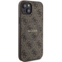 Guess GUHMP15MG4GFRW iPhone 15 Plus / 14 Plus 6.7" brązowy/brown hardcase 4G Collection Leather Metal Logo MagSafe