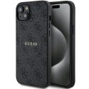 Guess GUHMP15SG4GFRK iPhone 15 / 14 / 13 6.1" czarny/black hardcase 4G Collection Leather Metal Logo MagSafe