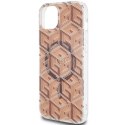 Guess GUHMP15SHGCUSTGW iPhone 15 / 14 / 13 6.1" brązowy/brown hardcase IML GCube MagSafe