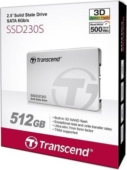 Dysk SSD TRANSCEND 2.5″ 512 GB SATA III (6 Gb/s) 560MB/s 520MS/s