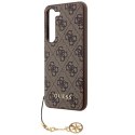 Guess GUHCS24MGF4GBR S24+ S926 brązowy/brown hardcase 4G Charms Collection