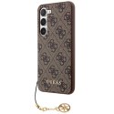 Guess GUHCS24SGF4GBR S24 S921 brązowy/brown hardcase 4G Charms Collection