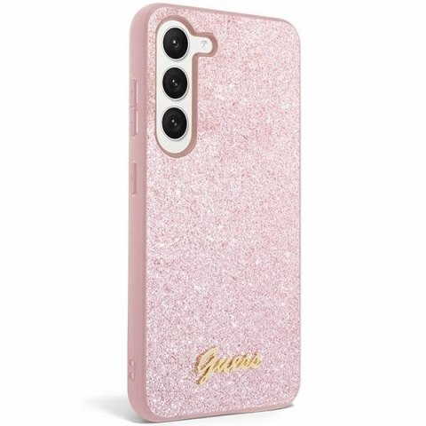 Guess GUHCS24SHGGSHP S24 S921 różowy/pink hardcase Glitter Script