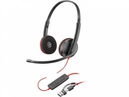 Słuchawki Blackwire 3220 Stereo USB-C Headset +USB-C/A Adapter 8X228A