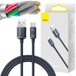 KABEL USB-A -> USB-C Baseus Crystal CAJY000401 120cm 100W 6A QC 3.0 W OPLOCIE PREMIUM