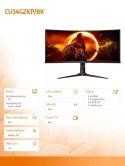 Monitor zakrzywiony CU34G2XP 34 cale VA 180Hz HDMIx2 DPx2