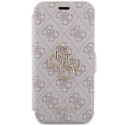 Guess GUBKP15L4GMGPI iPhone 15 Pro 6.1" różowy/pink book 4G Metal Logo