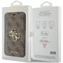 Guess GUBKP15S4GMGBR iPhone 15 / 14 / 13 6.1" brązowy/brown book 4G Metal Logo