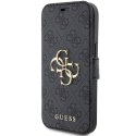 Guess GUBKP15S4GMGGR iPhone 15 / 14 / 13 6.1" szary/grey book 4G Metal Logo