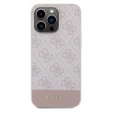 Guess GUHCP14LG4GLPI iPhone 14 Pro 6,1" różowy/pink hard case 4G Stripe Collection