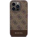 Guess GUHCP15XG4GLBR iPhone 15 Pro Max 6.7" brązowy/brown hardcase 4G Stripe Collection