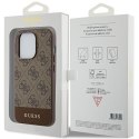 Guess GUHCP15XG4GLBR iPhone 15 Pro Max 6.7" brązowy/brown hardcase 4G Stripe Collection