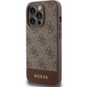 Guess GUHCP15LG4GLBR iPhone 15 Pro 6.1" brązowy/brown hardcase 4G Stripe Collection