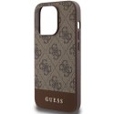 Guess GUHCP15LG4GLBR iPhone 15 Pro 6.1" brązowy/brown hardcase 4G Stripe Collection