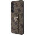 Guess GUHCS24MPGS4TDW S24+ S926 brązowy/brown hardcase Grip Stand 4G Triangle Strass