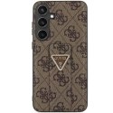 Guess GUHCS24MPGS4TDW S24+ S926 brązowy/brown hardcase Grip Stand 4G Triangle Strass