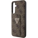 Guess GUHCS24MPGS4TDW S24+ S926 brązowy/brown hardcase Grip Stand 4G Triangle Strass