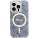 Guess GUHMP15XH4STB iPhone 15 Pro Max 6.7" niebieski/blue hardcase IML 4G MagSafe