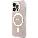 Guess GUHMP15LH4STP iPhone 15 Pro 6.1" rózowy/pink hardcase IML 4G MagSafe