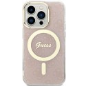 Guess GUHMP15LH4STP iPhone 15 Pro 6.1" rózowy/pink hardcase IML 4G MagSafe