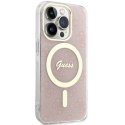 Guess GUHMP15LH4STP iPhone 15 Pro 6.1" rózowy/pink hardcase IML 4G MagSafe