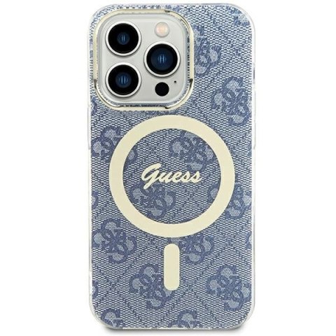 Guess GUHMP15SH4STB iPhone 15 / 14 / 13 6.1" niebieski/blue hardcase IML 4G MagSafe