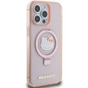 Hello Kitty HKHMP15XHRSGEP iPhone 15 Pro Max 6.7" różowy/pink hardcase Ring Stand Glitter Electrop Logo MagSafe