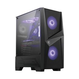 MSI MAG FORGE 100M Obudowa PC, Mid-Tower, USB 3.2, Czarny MSI | MAG FORGE 100M | Czarny | ATX | Zasilacz w zestawie Nie