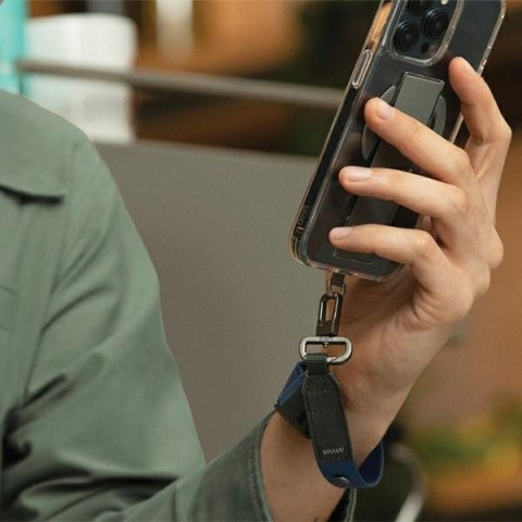 UNIQ Vista uniwersalny pasek do telefonu 2w1 czarny/black