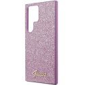 Guess GUHCS24LHGGSHU S24 Ultra S928 fioletowy/purple hardcase Glitter Script