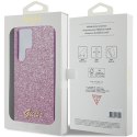 Guess GUHCS24LHGGSHU S24 Ultra S928 fioletowy/purple hardcase Glitter Script