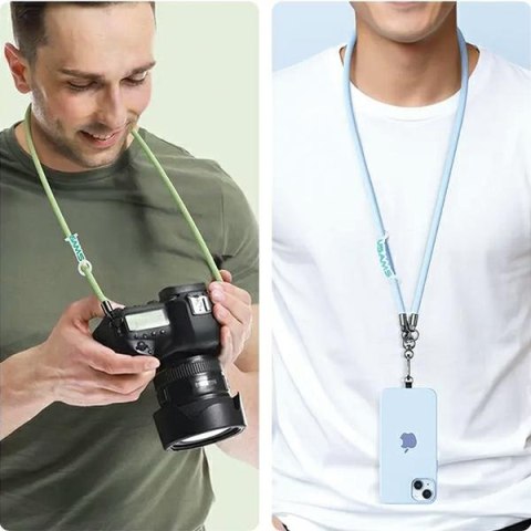 USAMS Uniwersalna smycz do telefonu 1,2m różowy/pink ZB282GS03 (US-ZB282)