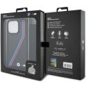 BMW BMHCP15L23PSVTK iPhone 15 Pro 6.1" czarny/black hardcase M Edition Carbon Tricolor Lines & Strap