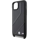 BMW BMHCP15M23PSCCK iPhone 15 Plus / 14 Plus 6.7" czarny/black hardcase M Edition Carbon Stripe & Strap