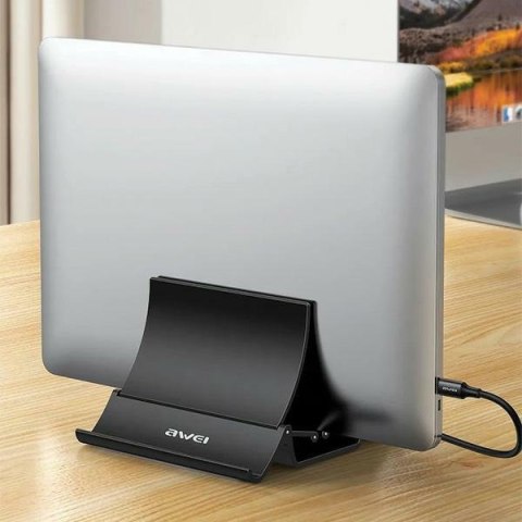 AWEI grawitacyjny stojak na laptop X32 czarny/black