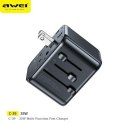 Awei Ład. siec. 2xUSB+3xUSB-C C-39 35W adapter 4w1 US/AU/EU/UK czarny/black Univesal Travel GaN Charger