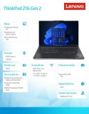 Laptop ThinkPad Z16 G2 21JX0018PB W11Pro 7840HS/32GB/1TB/AMD Radeon/16.0 WQUXGA/Touch/Arctic Grey/3YRS Premier Support + CO2 Off