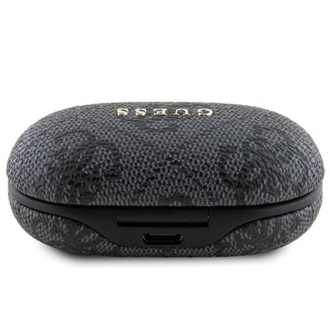 Guess słuchawki Bluetooth GUTWSP4EGK TWS + stacja dokująca ENC czarny/black 4G Metal