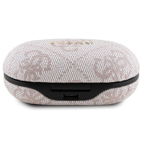Guess słuchawki Bluetooth GUTWSP4EGP TWS + stacja dokująca ENC różowy/pink 4G Metal