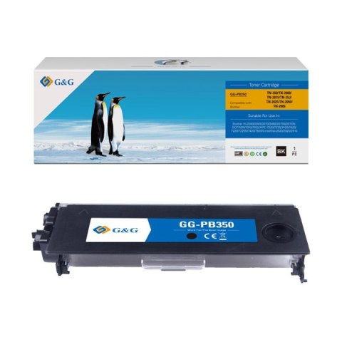 G&G kompatybilny toner z TN2000, TN350, TN2075, TN2025, TN2050, NT-PB350, black, 2500s