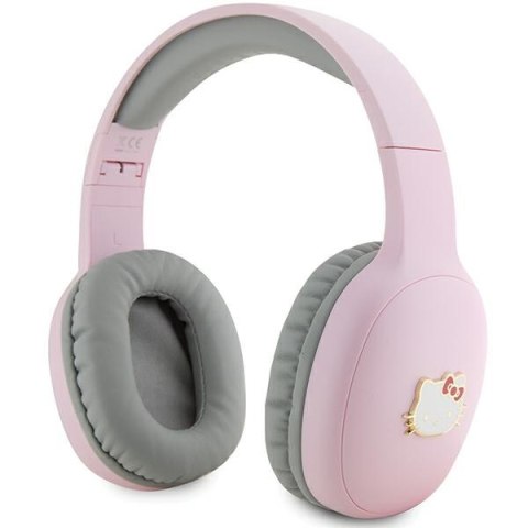 Hello Kitty słuchawki nauszne Bluetooth HKBHA1BKHLMP różowe/pink Metal Logo