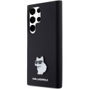 Karl Lagerfeld KLHCS23LSMHCNPK S23 Ultra S918 czarny/black hardcase Silicone Choupette Metal Pin