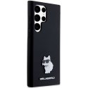 Karl Lagerfeld KLHCS23LSMHCNPK S23 Ultra S918 czarny/black hardcase Silicone Choupette Metal Pin