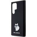 Karl Lagerfeld KLHCS23LSMHCNPK S23 Ultra S918 czarny/black hardcase Silicone Choupette Metal Pin