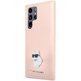 Karl Lagerfeld KLHCS23LSMHCNPP S23 Ultra S918 różowy/pink Silicone Choupette Metal Pin