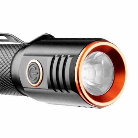 Latarka akumulatorowa, 1xxLED, 1x2200 mAh, czarna, 20W, 2000 lumenów, czas działania 4 godziny